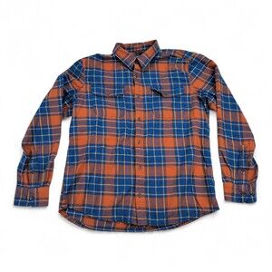 Toad&Co Men's Plaid Flannel Button-Down Shirt L